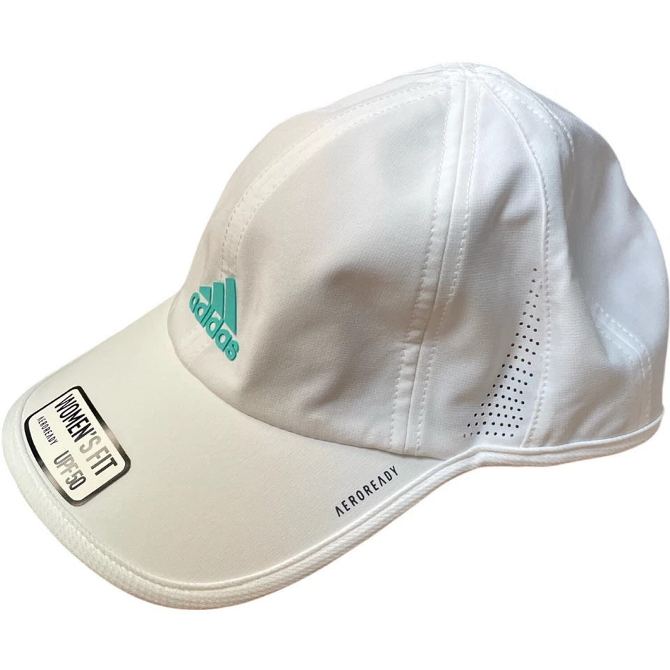 Hat Adidas Cap Women NEW Performance Superlite Fit Adjustable Aeroready Gray,Wht - Image 2 of 2