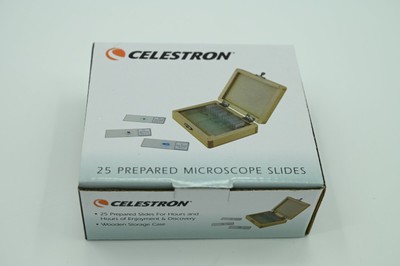 Celestron 25 Prepared Microscope Slide Kit with Storage Case - Celestron #44410