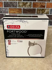 DELTA PORTWOOD Towel Ring, BRUSHED NICKEL, NEW NIB, Save on Two 