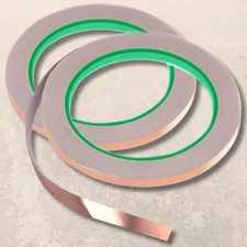 2PCS Copper Tape with Dual Side Conductive Copper Foil Tape Strong 1/4 inch