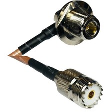 RG400 N Female Bulkhead Angle to SO239 UHF Female RF Cable FAST-SHIP LOT