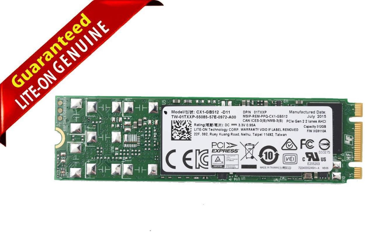 Lite-On CX1-GB512 Toshiba D11 512GB PCIe M.2 2280 Card SSD Hard