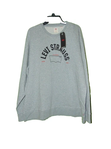 Levis Levi Strauss Crew Sweatshirt Gray XXL Men New