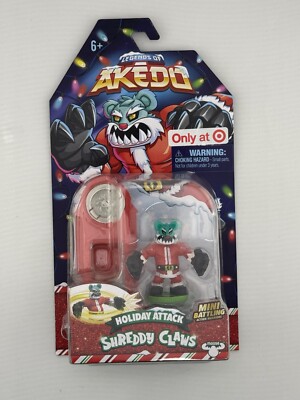 Legends of Akedo Holiday Attack Shreddy Claws Mini Battling Action Figure