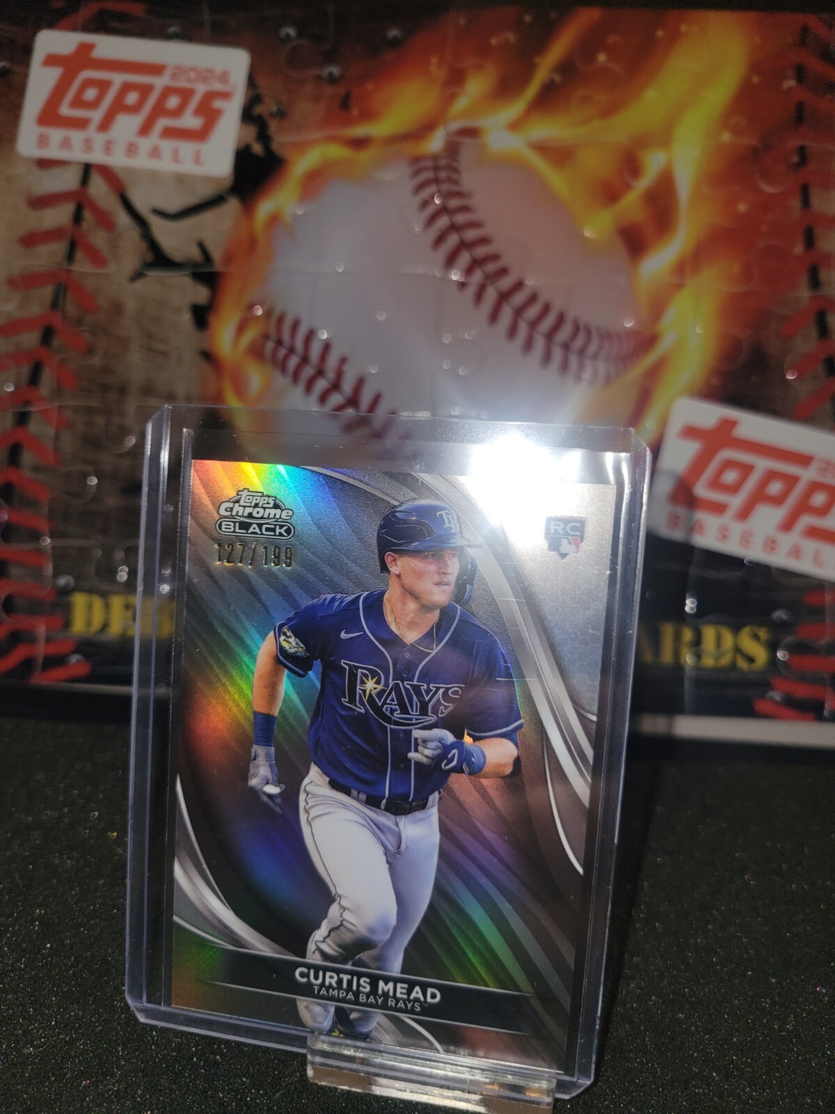 2024 Topps Chrome Black CURTIS MEAD #27 ROOKIE SILVER REFRACTOR RC /199