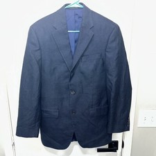 Lauren Ralph Lauren Men's silk and wool Tan Gray Herringbone Jacket Blazer 38R