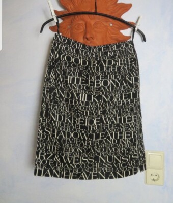 LAUREL Rock Size S Statement Ebony Ivory highwaist Black And White Taillenrock 