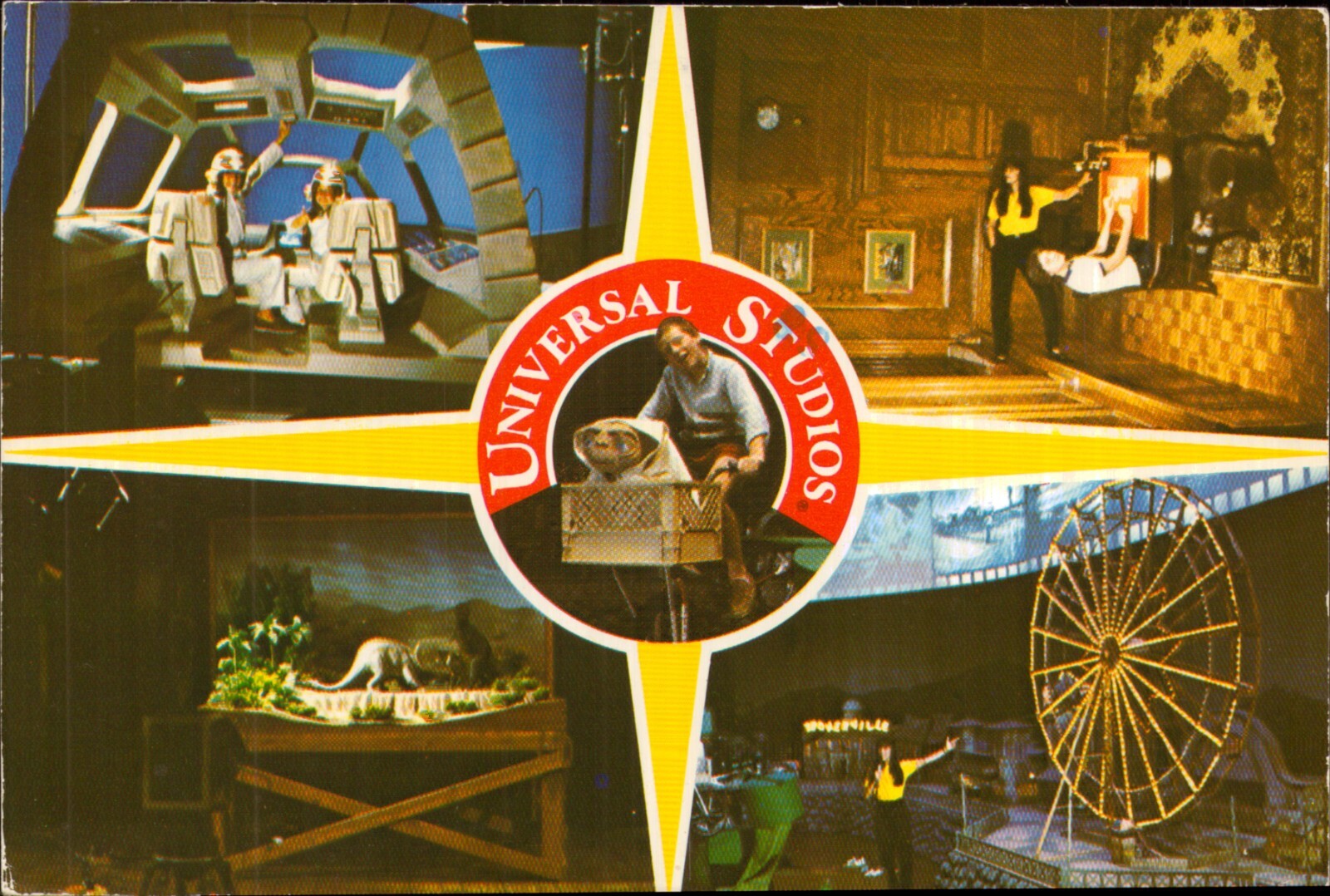 Hollywood Universal Studios Special Effect Stage Postcard. Vintage 1984 Old Card