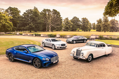 Bentleys over the years, classic and modern, ultimate luxury Poster