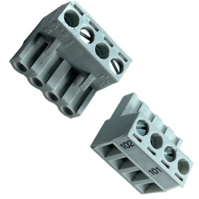 [10pcs] AKZ950-4-5.08-L-GY Header 2 Pin from 4, R=5.08 mm BLOCK