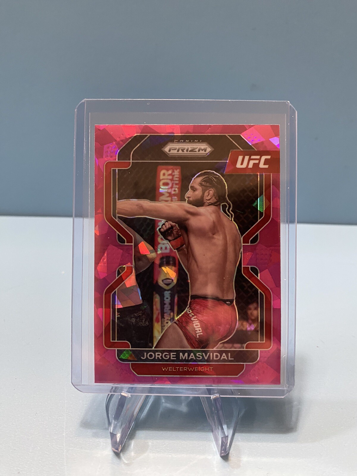 2022 Prizm UFC Jorge Masvidal Pink Cracked Ice SSP Online Exclusive #116