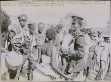 LG812 1975 Wire Photo FOURTH ANNIVERSARY Kampala Uganda Celebration Dancing