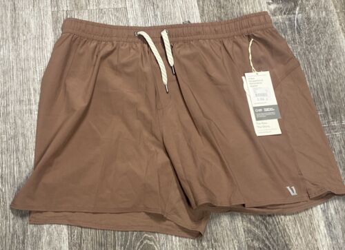 Men’s VUORI Course Run Short Terracotta Salmon V376 Lined Shorts Size XL NWT