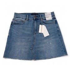 Calvin Klein Women's Blue Denim Jean A-line Mini Skirt Size 27