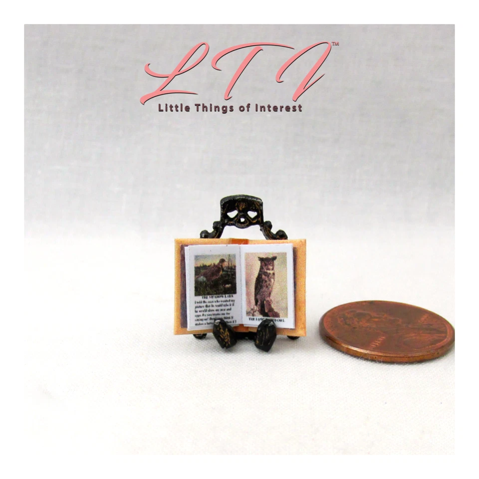 1:24 Scale BIRDS ILLUSTRATED Miniature Book Dollhouse Color Illustrated 1/2" - Image 4 of 4