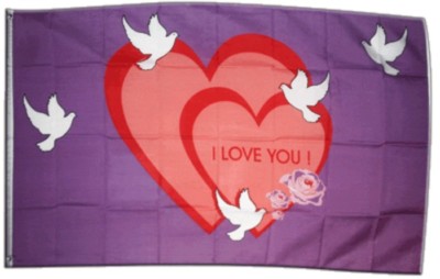 Fahne I love You Flagge Liebes Hissflagge 90x150cm