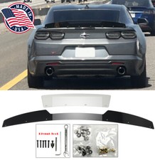 2 Pcs Gurney Flap Gloss Black Decklid Wickerbill For 16-24 Camaro RS Spoiler