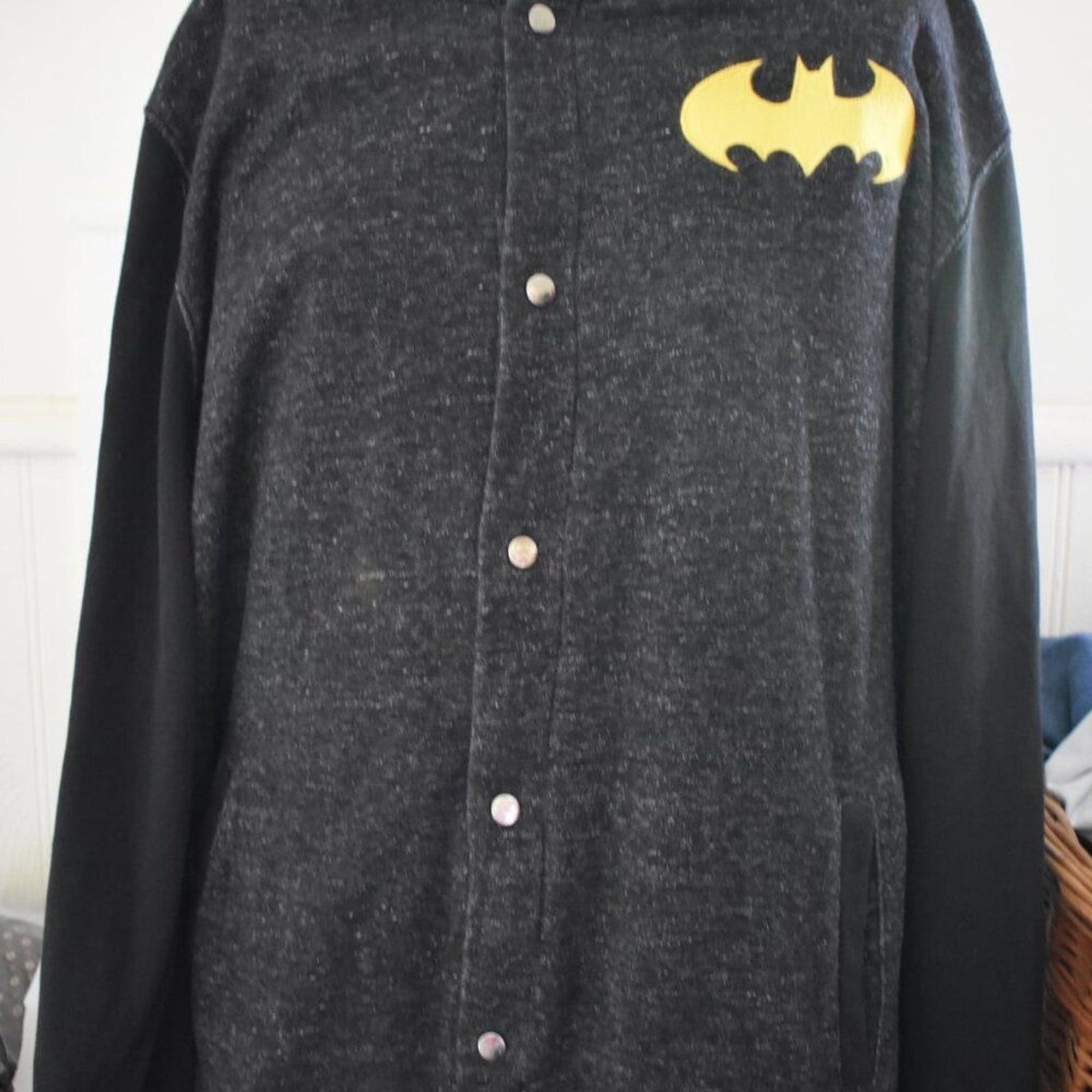 DC Comic Batman Varsity Button up coat Large - image 2