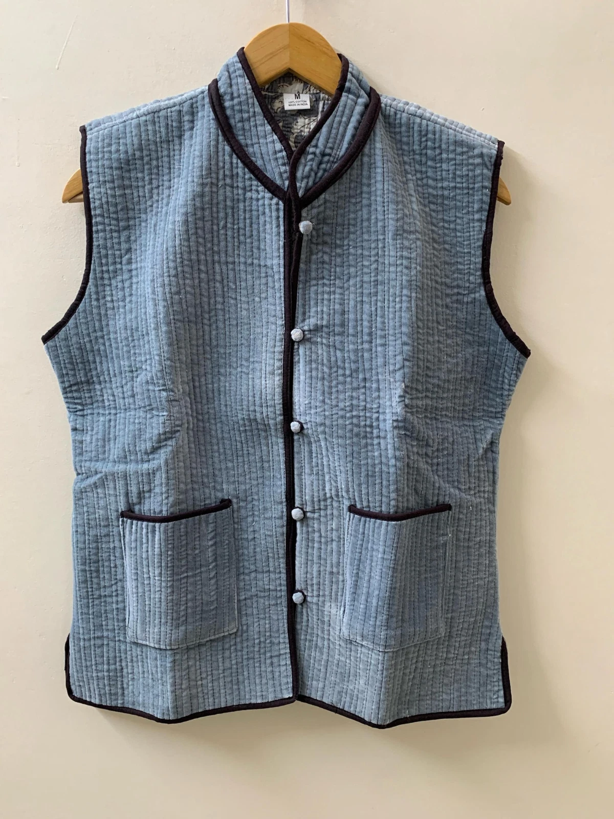 Boho Vest | Velvet Quilted Sleeveless Waistcoat | Velvet Printed Vest