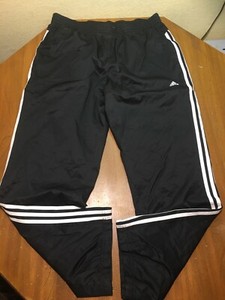 ADIDAS Tricot White Stripe Athletic Mens XL Warm Up Track Pants Polyester Black | eBay