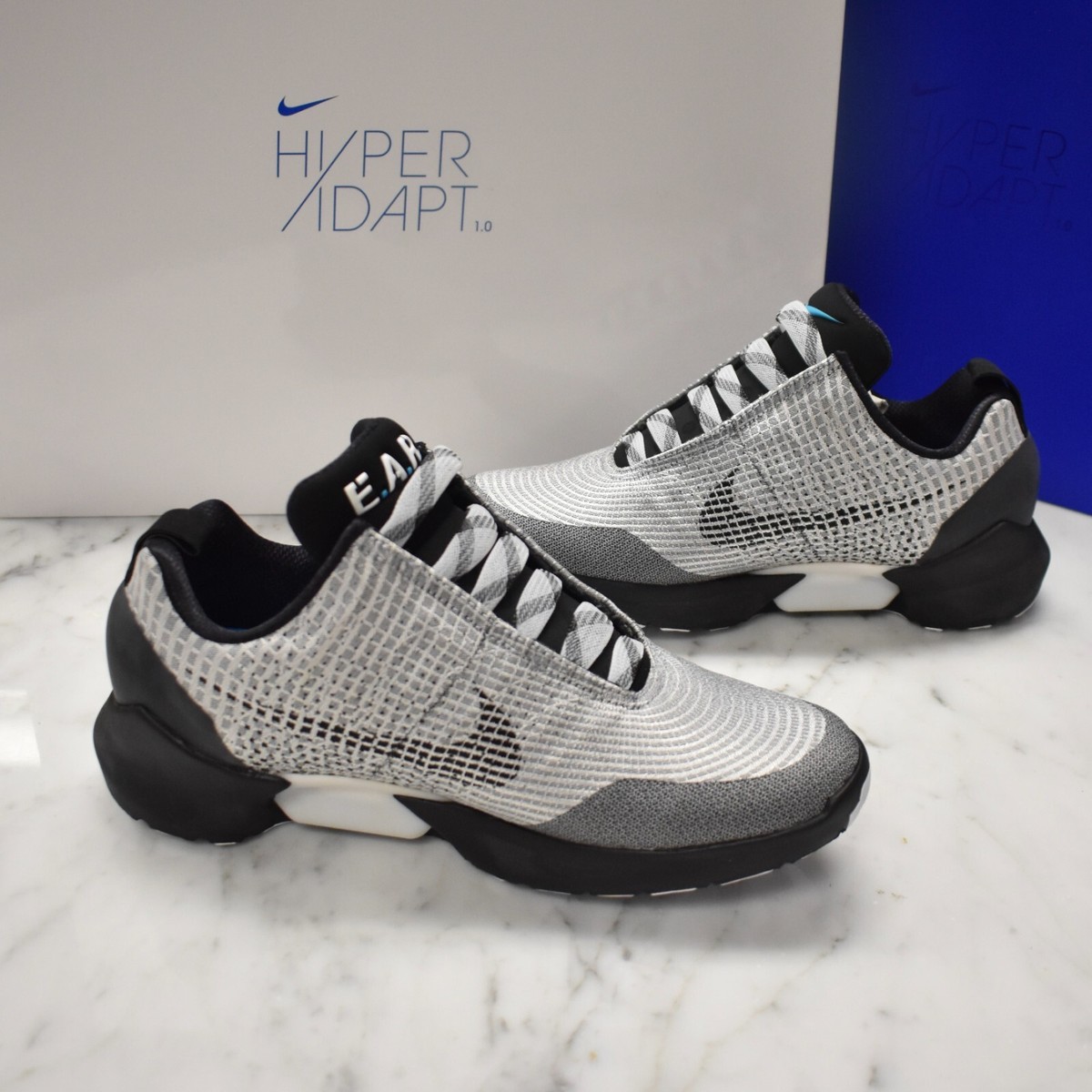 NWT Nike Hyper Adapt 1.0 Metallic Silver Self Lacing Sneakers Mag