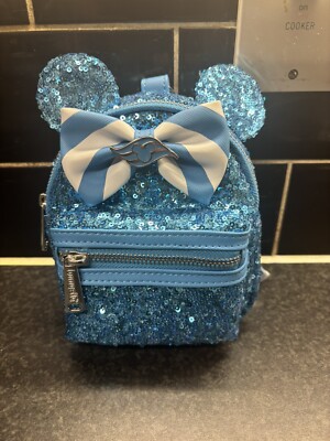 Loungefly DISNEY CRUISE LINE Wristlet Crossbody Blue Sequin