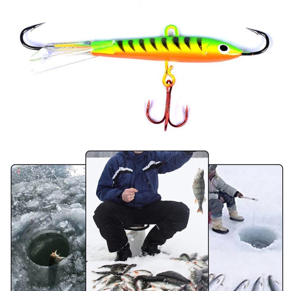  83mm/18g Fishing Lures Treble Hook Ice Fishing Lures Pesca Tackle