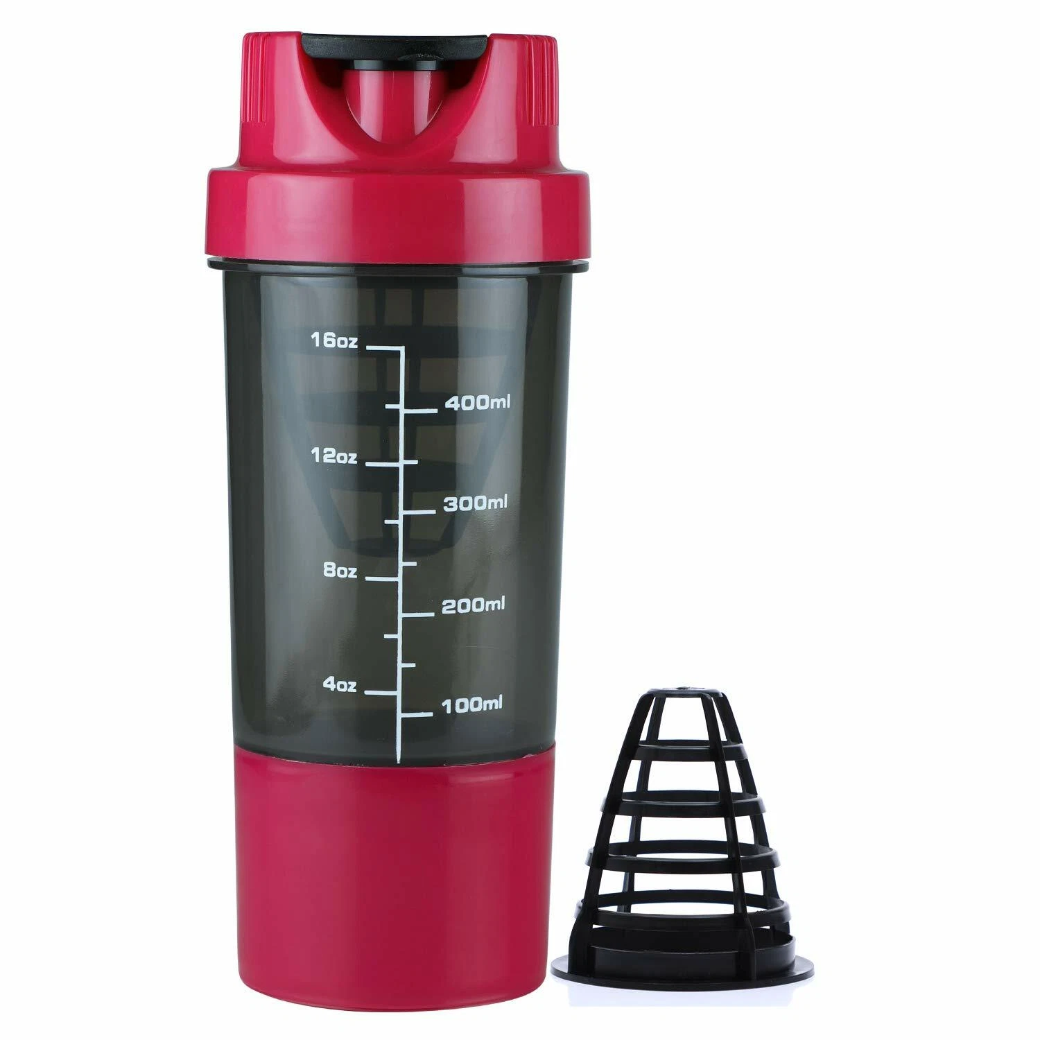 By Global International Shake Protein Shaker Sports Bottle 500 ml (Pink).