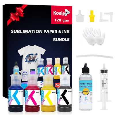 #ad Koala Sublimation Paper and Ink Bundle with Sublimation Printer Head Cleaner Kit $38.99