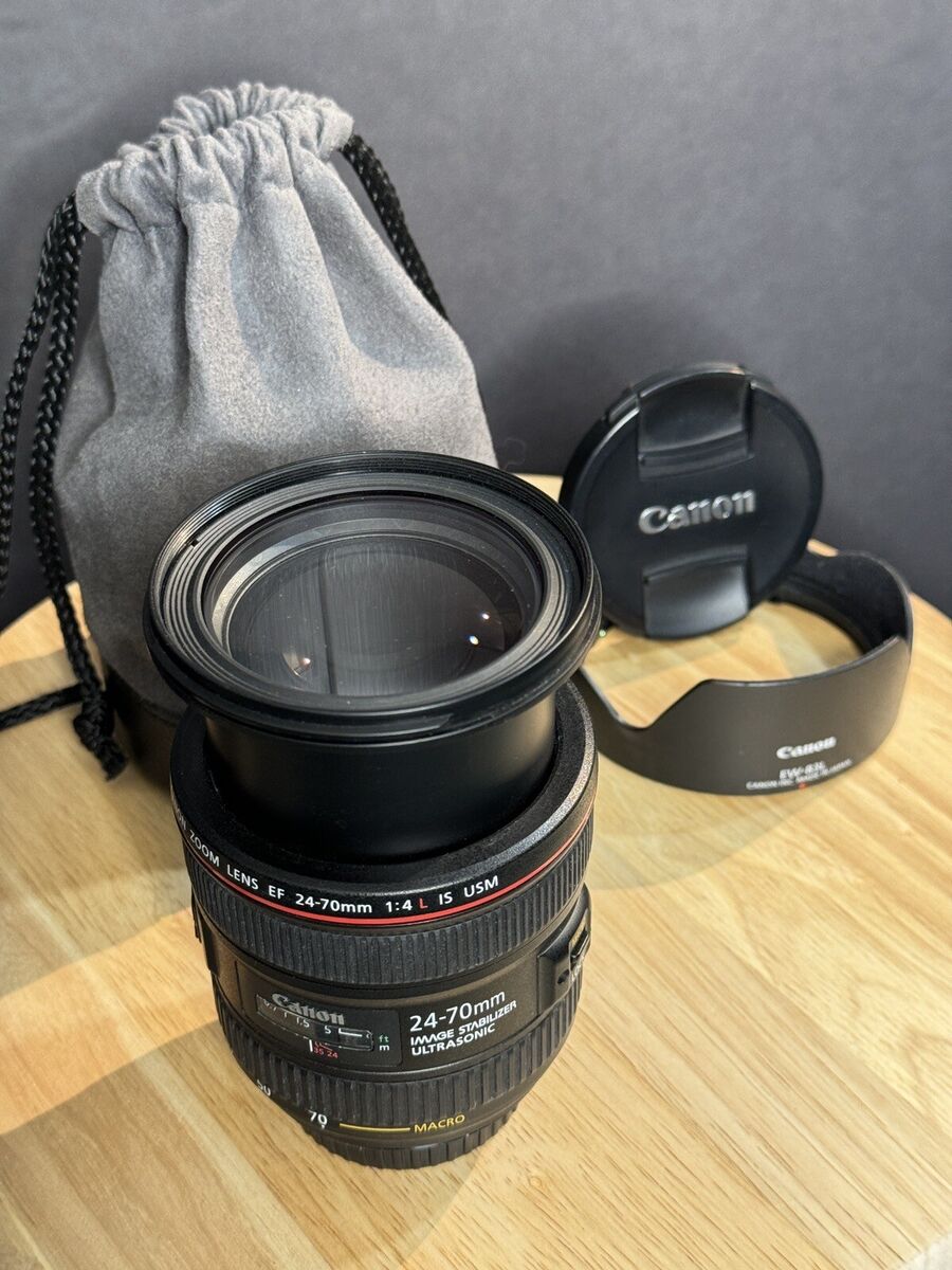 Canon EF 24-70mm f/4L IS USM Lens w/ Hood & Caps *Mint Canon EF 24-70mm f/4L IS USM Lens w/ Hood & Caps *Mint