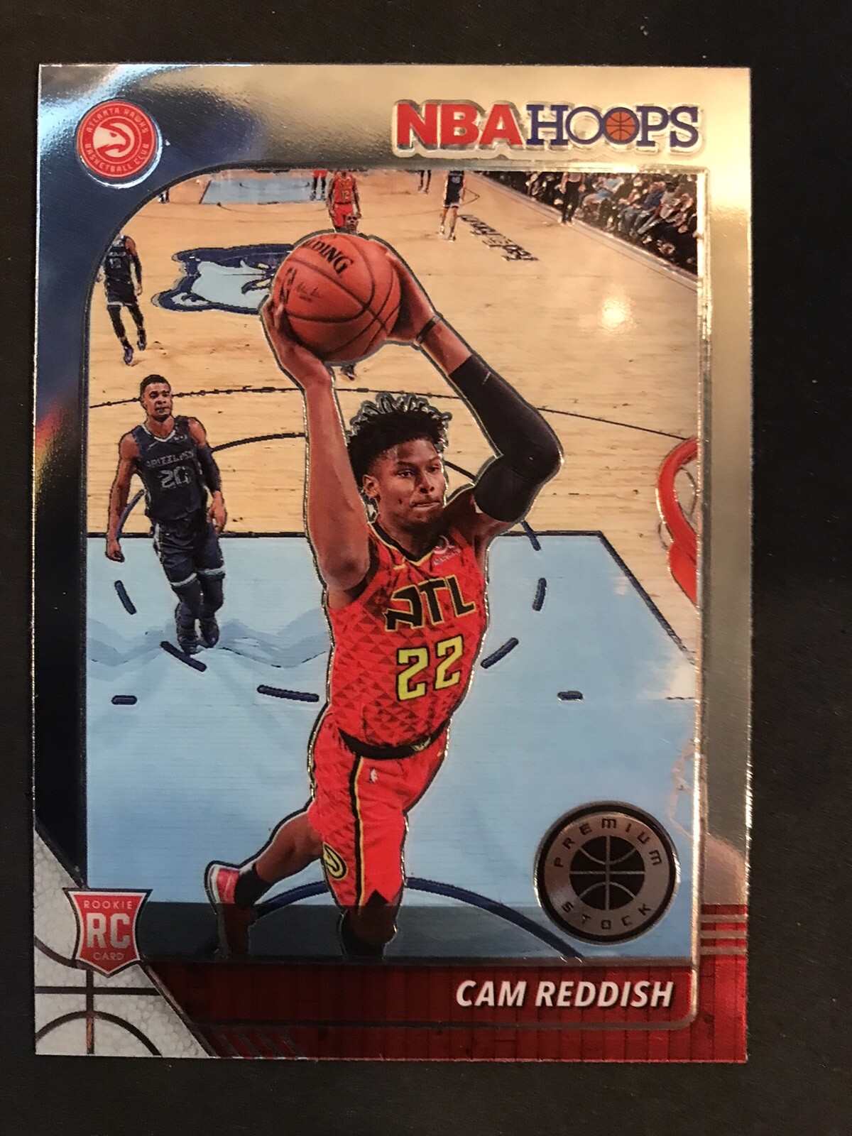 2019/20 NBA Hoops Premium Stock CAM REDDISH Base RC Rookie Card #207 Hawks