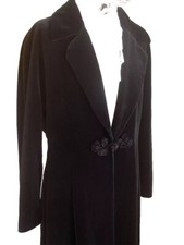 Vintage Velvet Coat Size 10 Maxi Jacket Opera Witchery Victoriana By Windsmoor