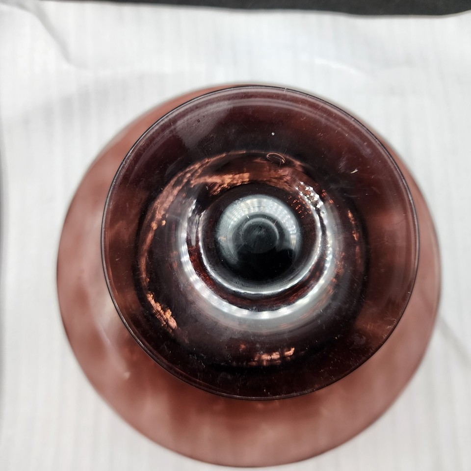 Likely Vintage Empoli Amethyst Purple Glass Genie Bottle READ