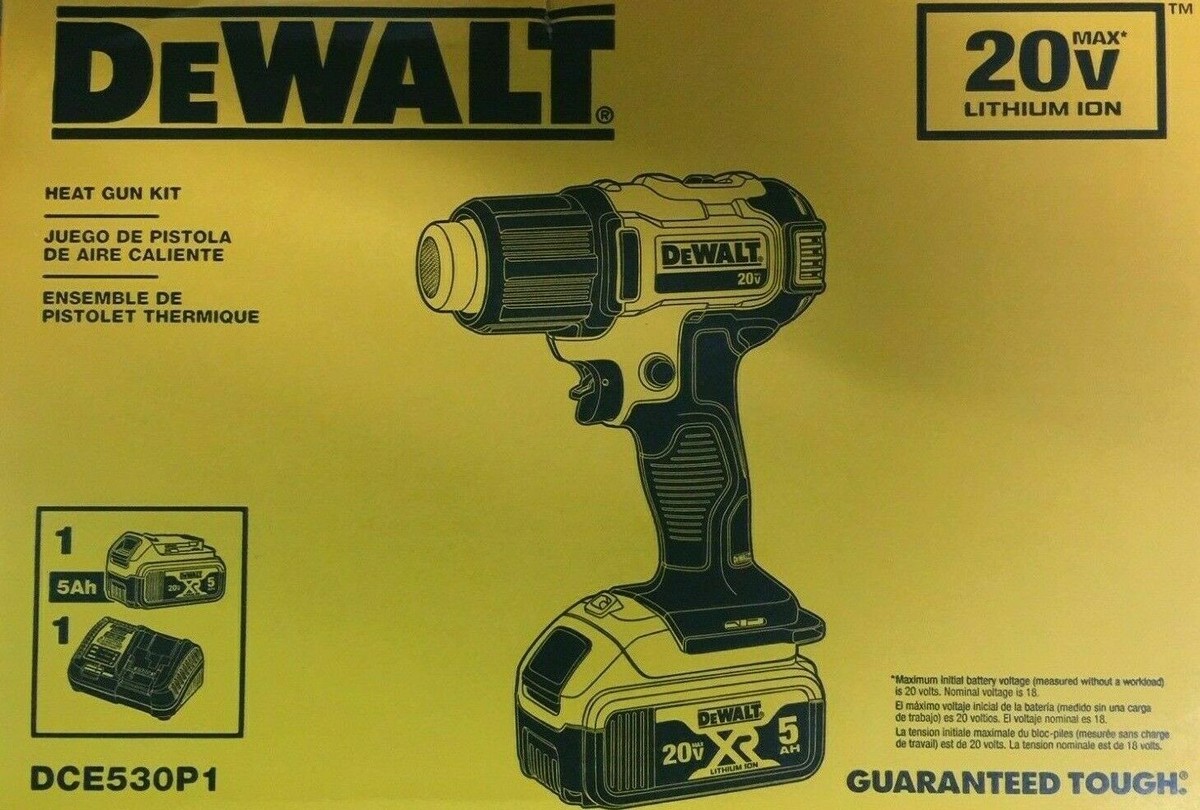 DeWalt DCE530P1 20 volt MAX Cordless Heat Gun --New With Warranty