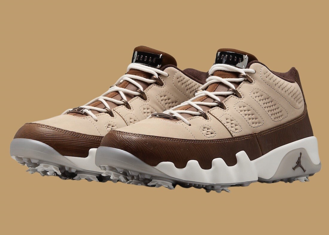 Nike Air Jordan 9 G Golf Masters 2024 Wood Woodgrain Shoes