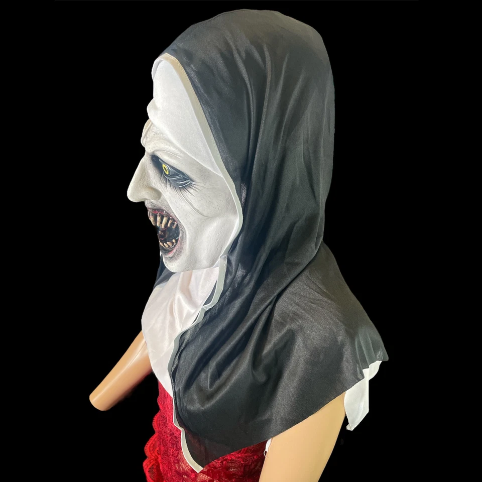 Scary Cosplay The Nun Full Face Halloween Mask Costume Horror Creepy Party Props - Image 2 of 4