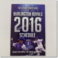 2016 Burlington Royals Pocket Schedule Royals Salvador Perez Terrance Gore Minor