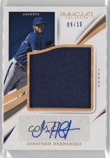 2021 Panini Immaculate Jackets Gold 9/10 Jonathan Hernandez #J-JH Auto 10k8