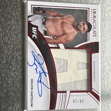 2022 On Card Patch Auto Immaculate Collection 08/10 Kelvin Gastelum 🔥 Card!!
