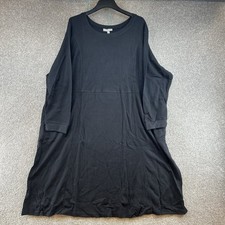 Woman Within Women's Dress Size 4X Waffle Knit Size 4X Black Log Sleeve Plus
