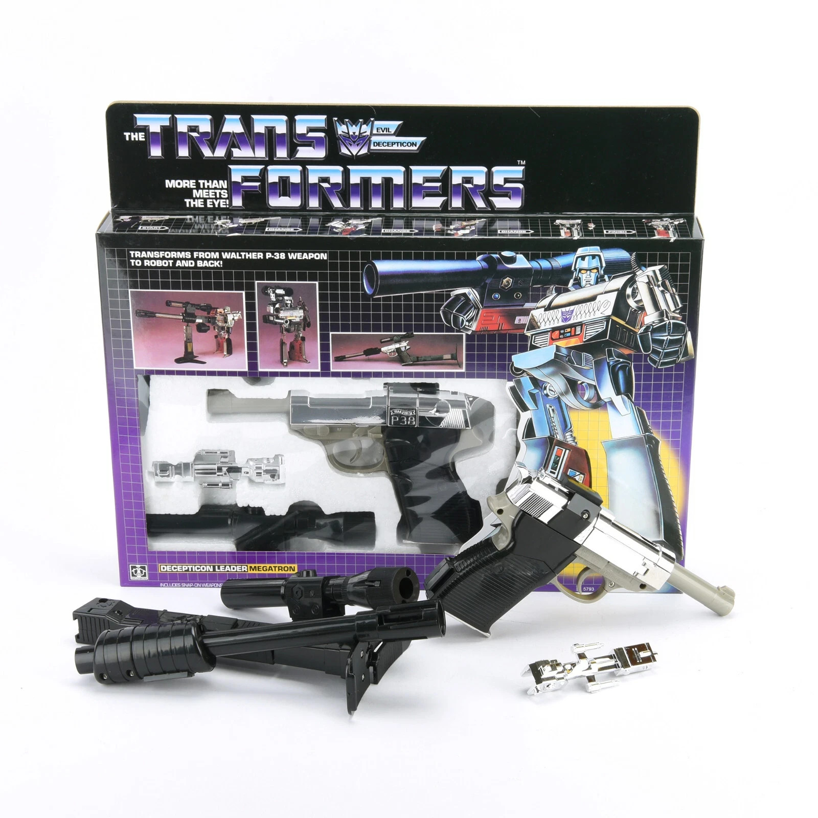 Transformers G1 Decepticon Leader Megatron Action Figure Transforming Toy Reisue