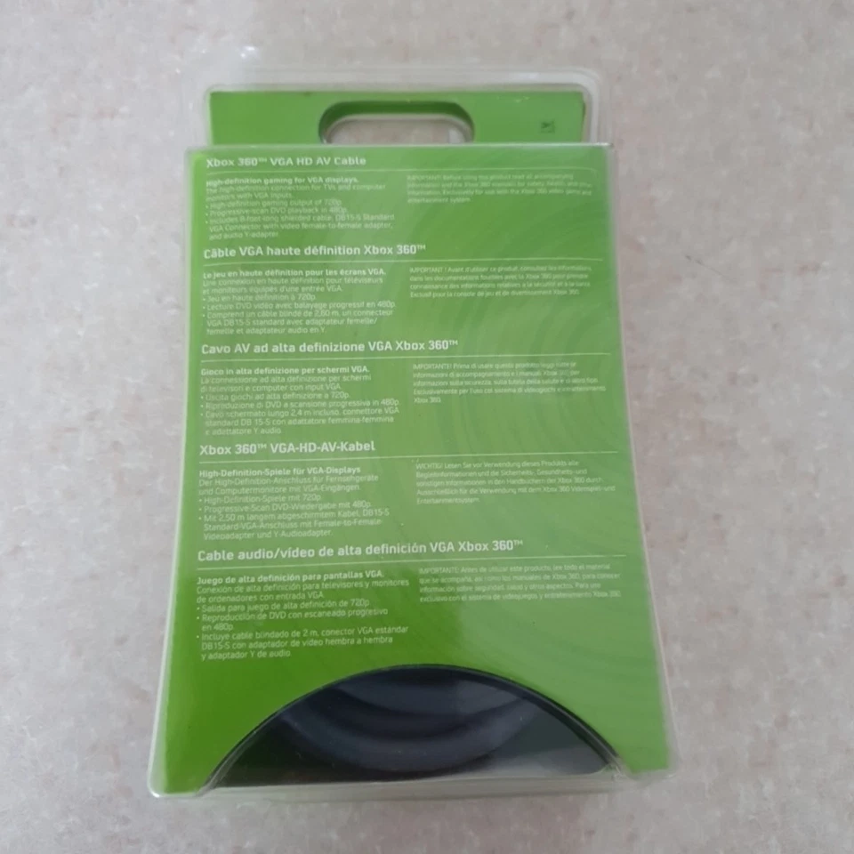 Official Xbox 360 VGA HD AV Cable Microsoft  - Image 3 of 4