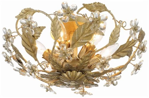 Crystorama Paris Market 16" Wide Gold Leaf 6-Light Ceiling Light - Picture 5 of 10