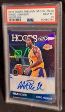 2019 Hoops Premium Stock Magic Johnson Hoops Ink Auto PSA 10 GEM MINT!!! LAKERS!