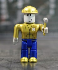 ROBL0X ICONS GOLD BUILDERMAN Figure With Hammer