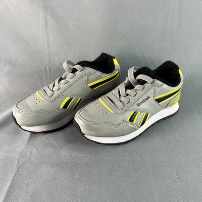 Reebok Royal Classic Jogger Sneaker Kids 12 Gray Black Lace Up Athletic Shoes