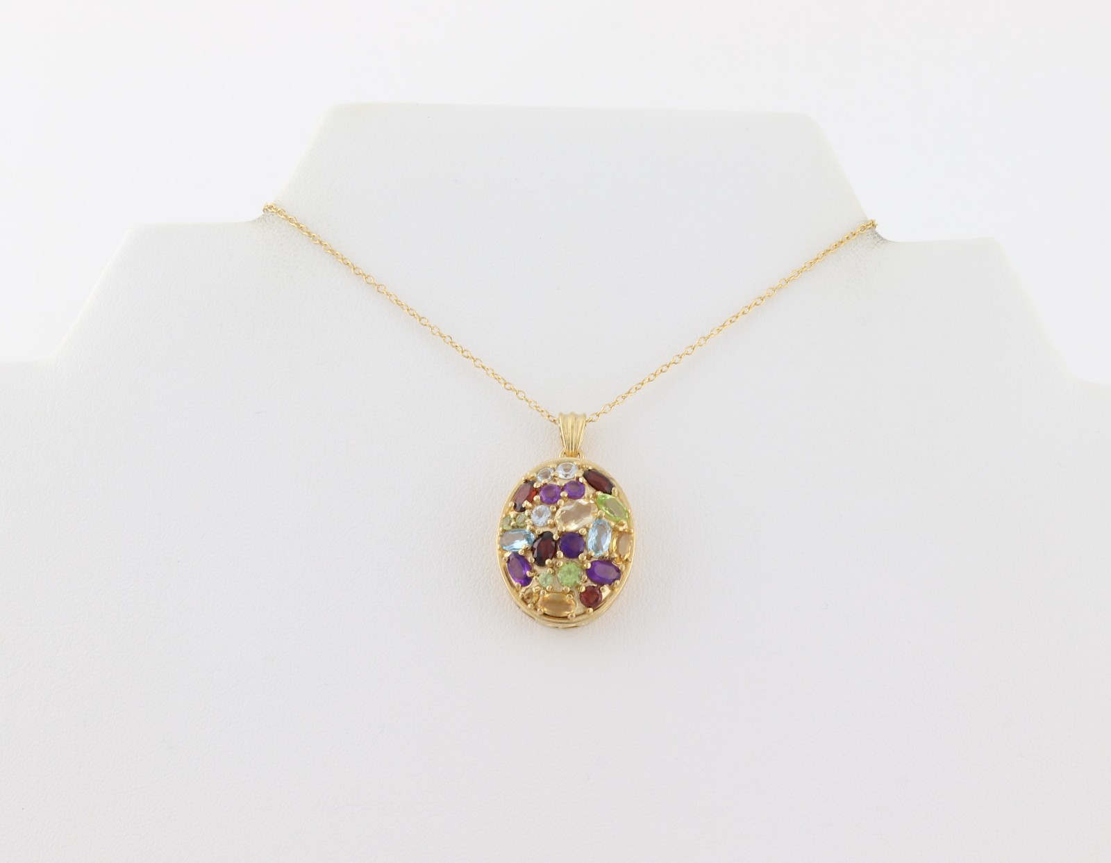 Gold Plate Over Solid Sterling Silver Multi Gemst… - image 3