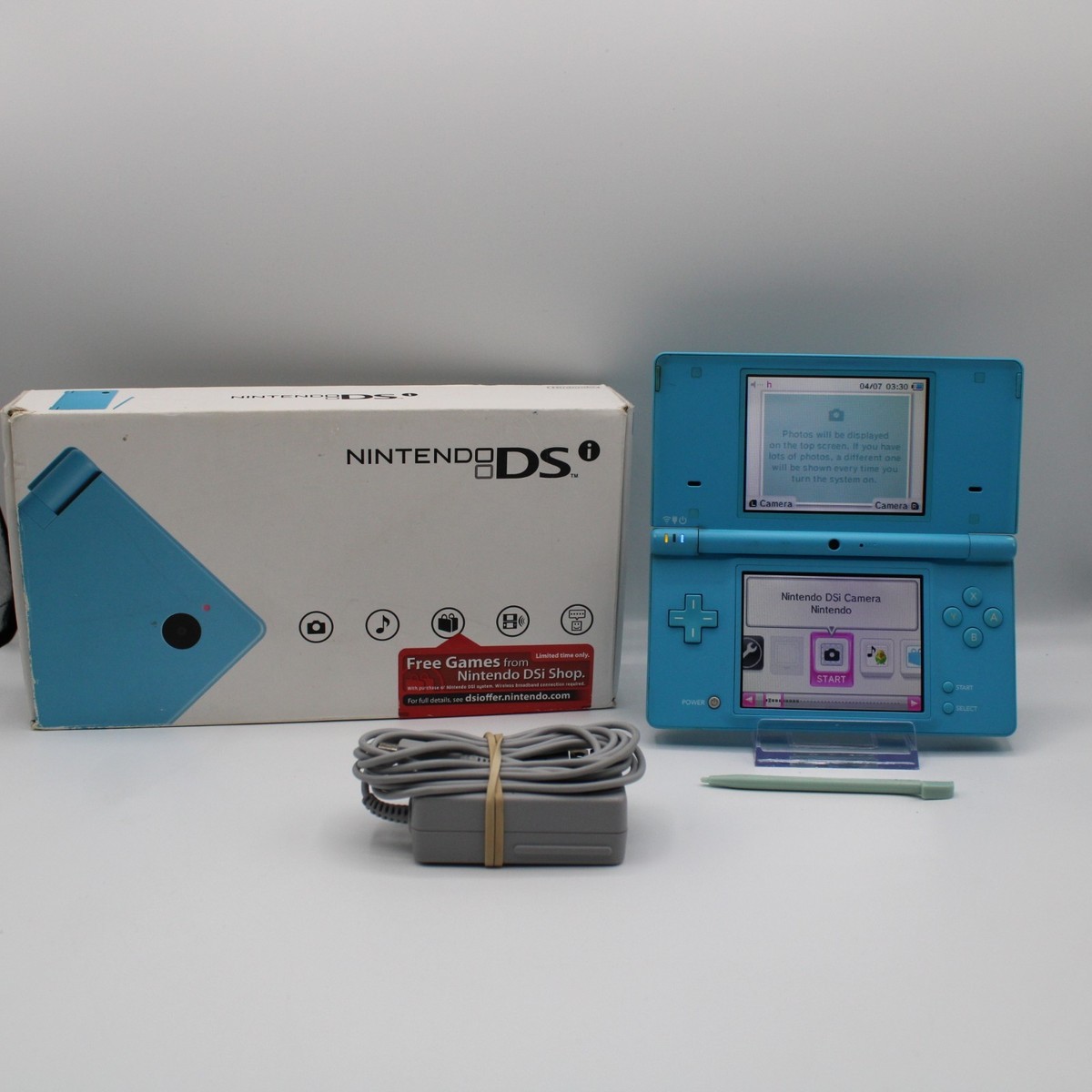 Nintendo Switch DSi Nintendo DSi Blue Console with Box, Stylus, and Charger - 1 Year