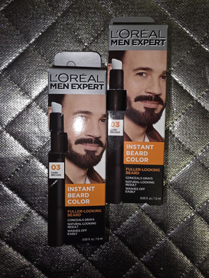 L'Oreal Men Expert Instant Beard Color #03 Dark Brown Lot Of 2