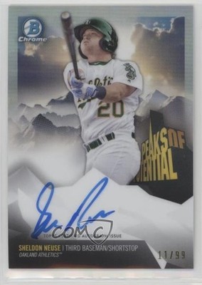 2018 Bowman Chrome Peaks of Potential Auto 11/99 Sheldon Neuse #PPA-SN Auto 4l3